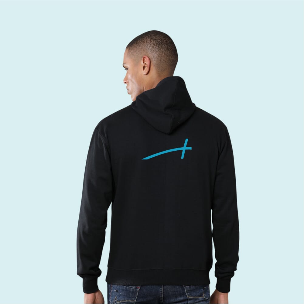 Greys&Blues Rocky Hoodie with Zip- Black SH